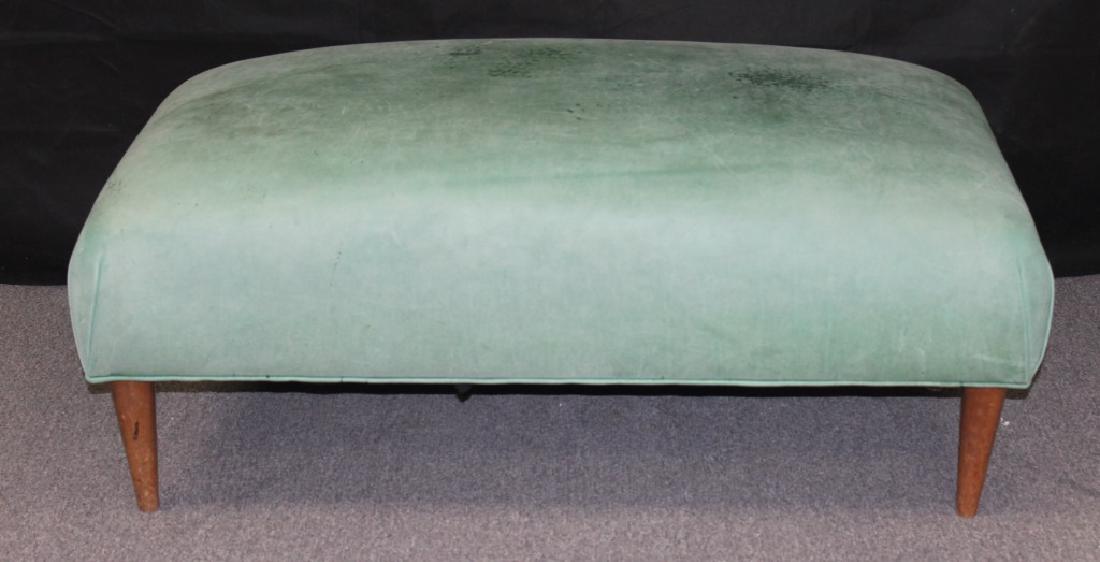 Leather Hassock, Marine Green (1 of 5)