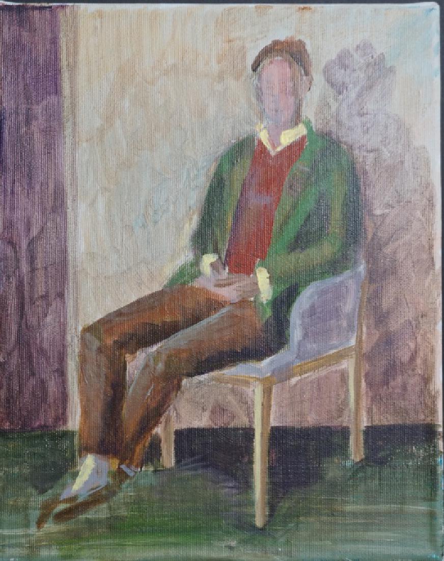 Tim Hunt Self Portrait Oil on Canvas (1 of 2)