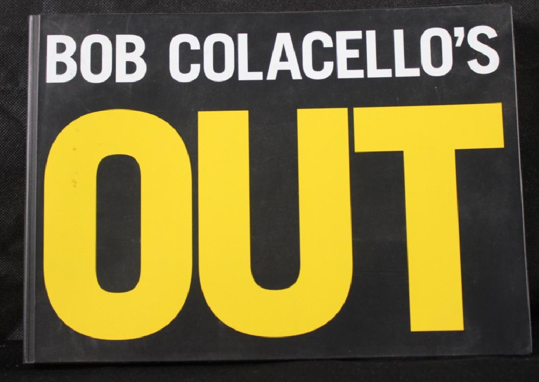Bob Colacello's "OUT" (Inscribed): Inscribed: 1st Edition. To Tim & Tama, Viva Warhol ! // Bob Colacello Happy 2008! Excellent Condition.