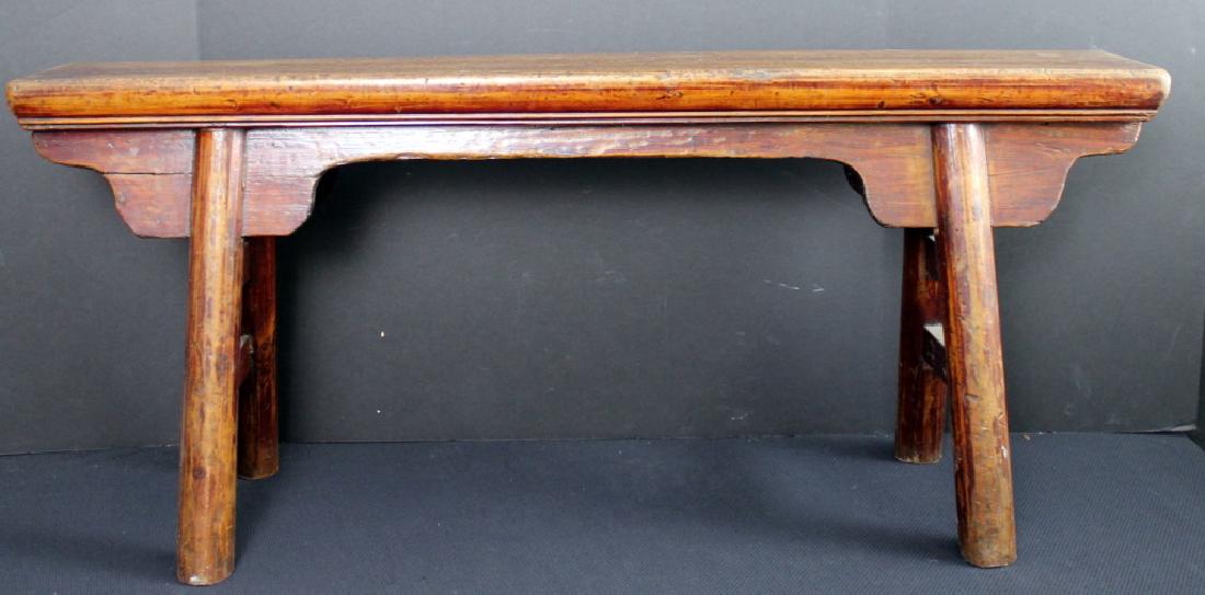 Antique Chinese Wood Bench (1 of 9)