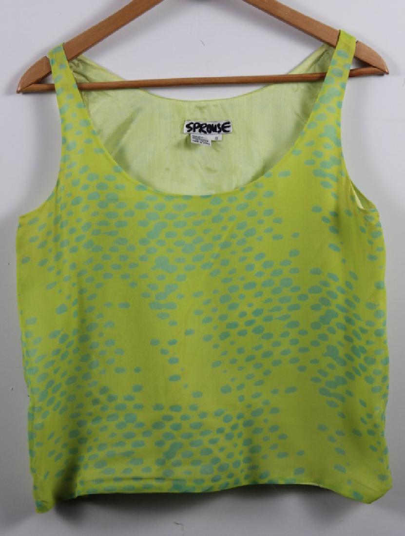 Stephen Sprouse Chartreuse Green Blouse & Pants (1 of 4)