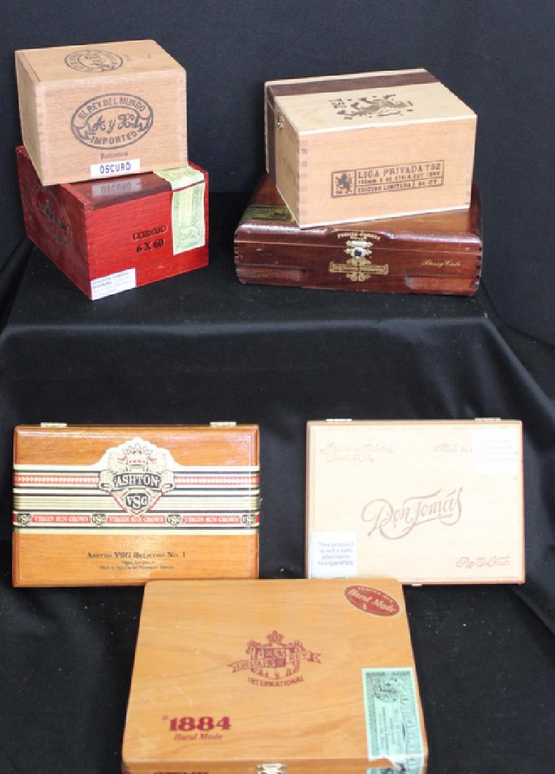 Cigar Boxes (7): Goldfinch Auctions can ship this lot in-house.