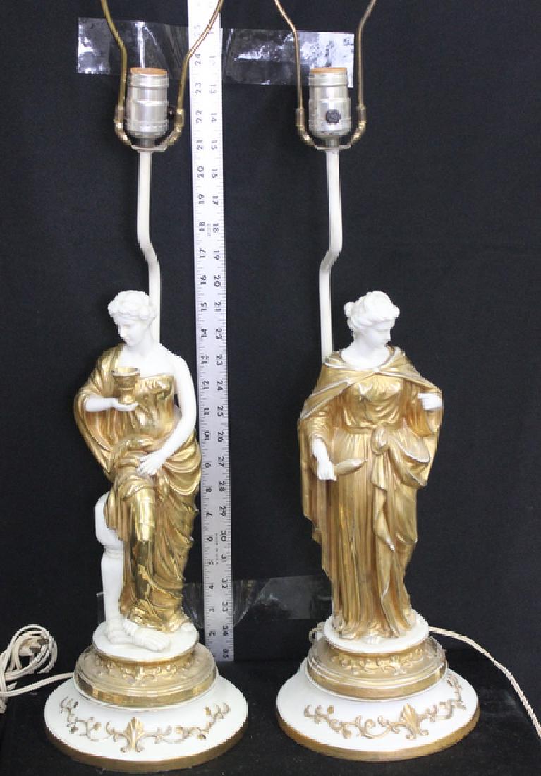 Pair of Ceramic Figural Lamps (1 of 7)