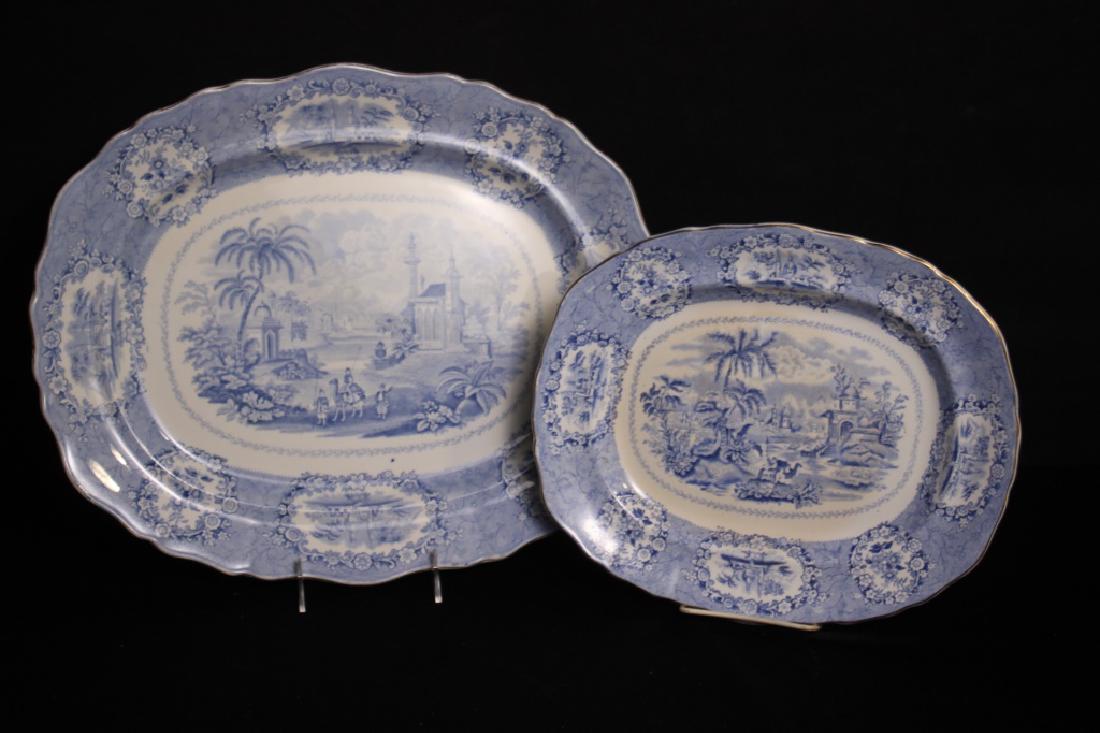 Antique Oriental Transferware Platters (1 of 5)