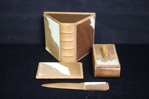 Western Cowhide Themed Desk Accessories Aug 26 2018 Goldfinch Western Cowhide Themed Desk Accessories
