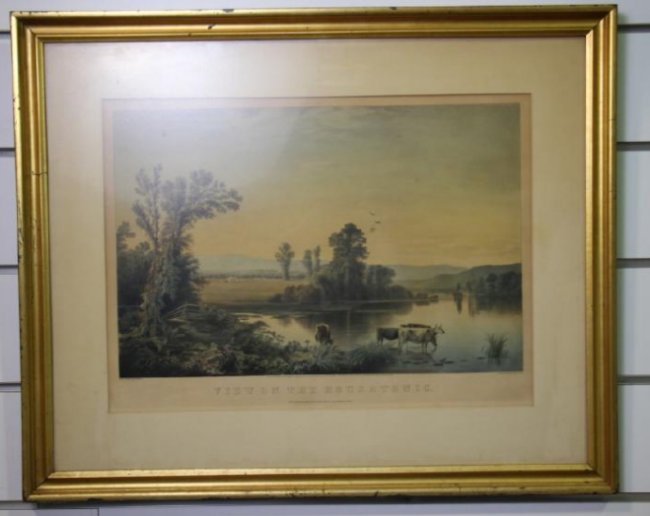 Courier & Ives Lith, View of the Housatonic (1 of 6)
