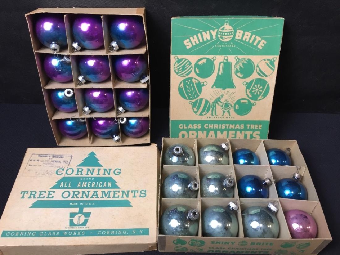 2 Boxes of Vintage Glass Christmas Ornaments: 24 total #VintageChristmasOrnaments