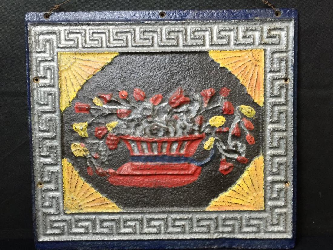 Cast Iron Cover Plate: Heavy with a nice "Industrial" look Great details. 17.75l x 16h inches. 20lbs. #Industrial