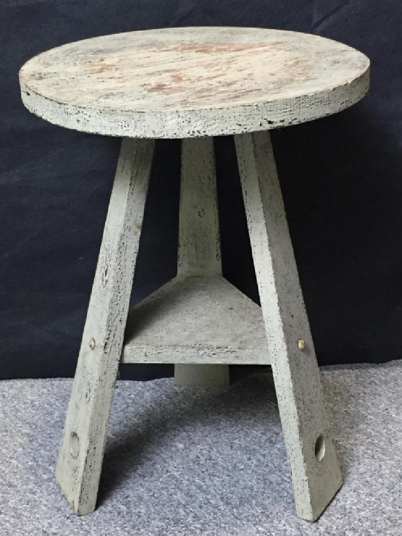 Arts & Crafts Wood Stool: 16h x 11.25 diameter, inches. #StoolArtsCrafts