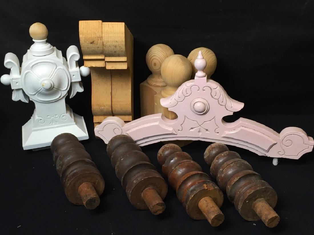 Architectural Wood Pieces (11 Pcs.): Assorted sizes from 8-10 inches high. #ArchitectualSalvageWood