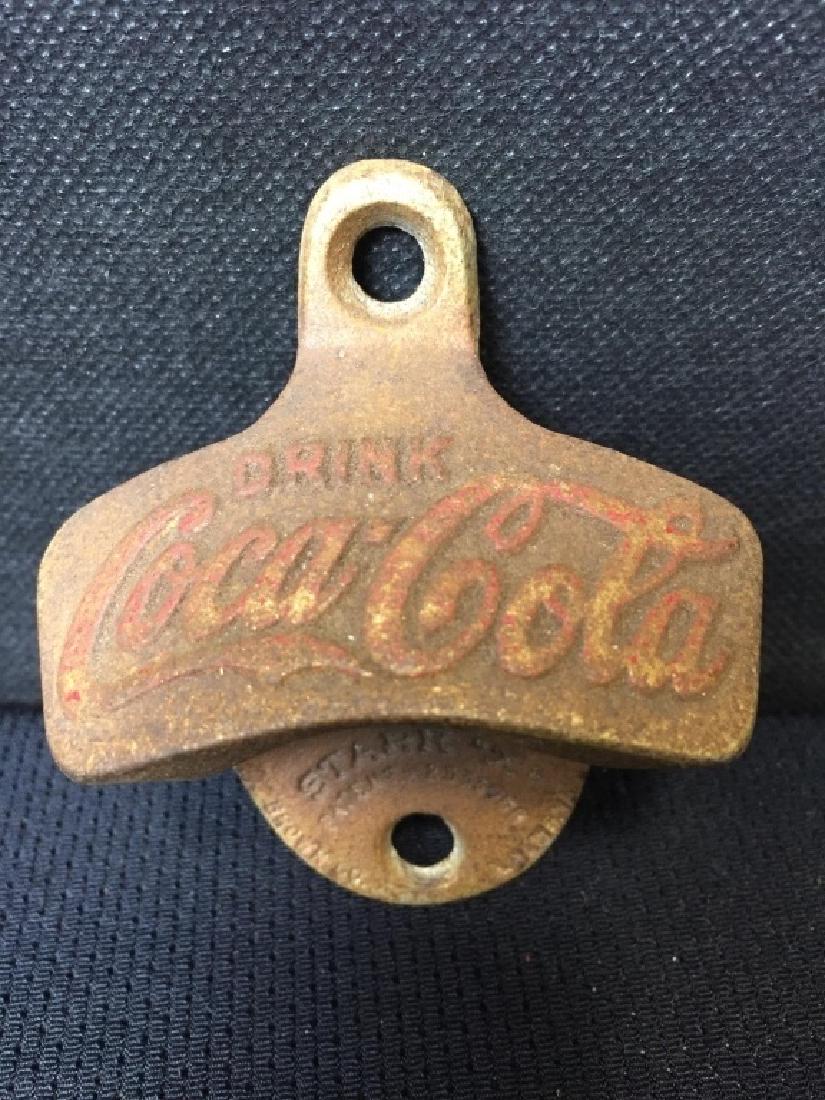 Coca-Cola Bottle Cap Opener for Wall: 3.25h x 2.75w inches. #CocaCola