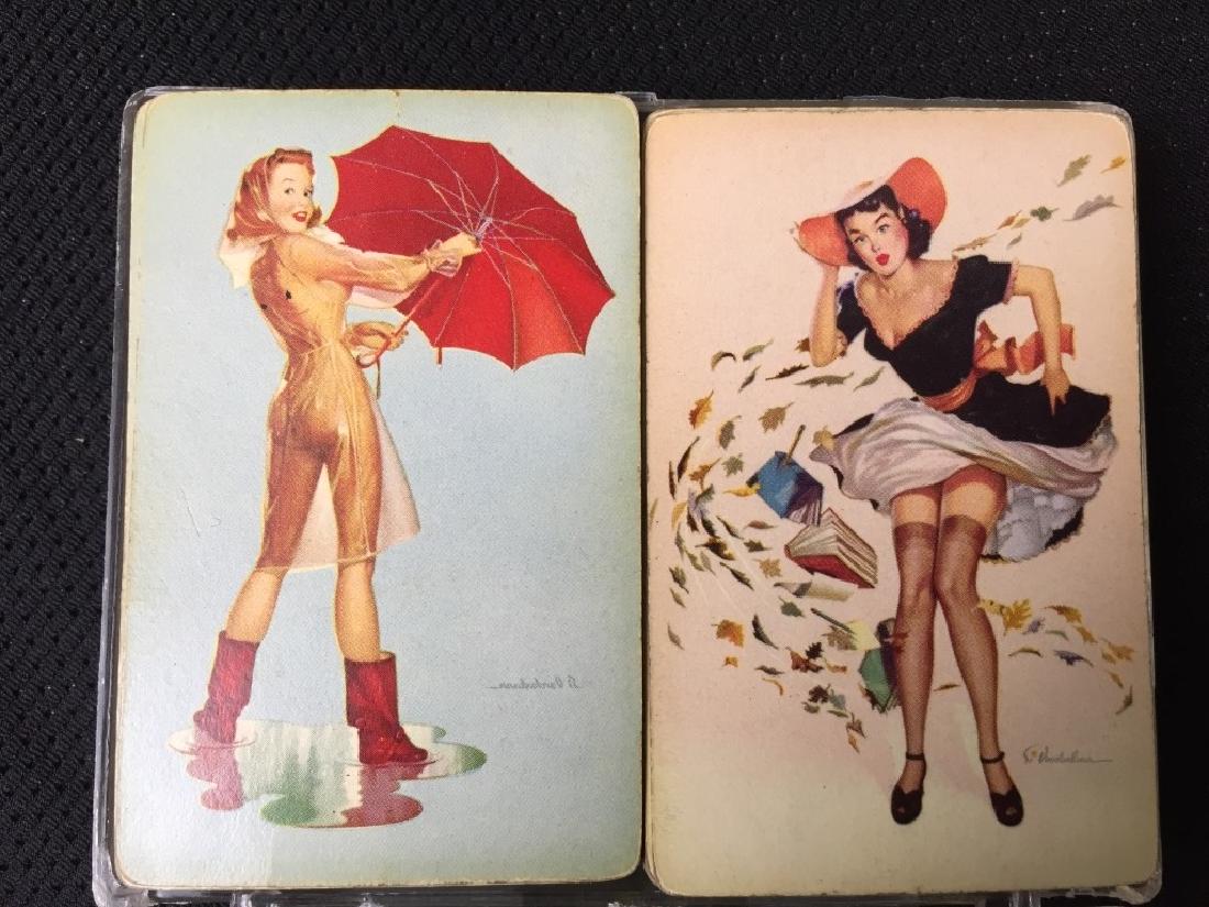 Vintage Sexy Playing Cards Set of 2 Decks: Box is .75h x 4.75w x 3.5d inches. #PlayingCardsSexy