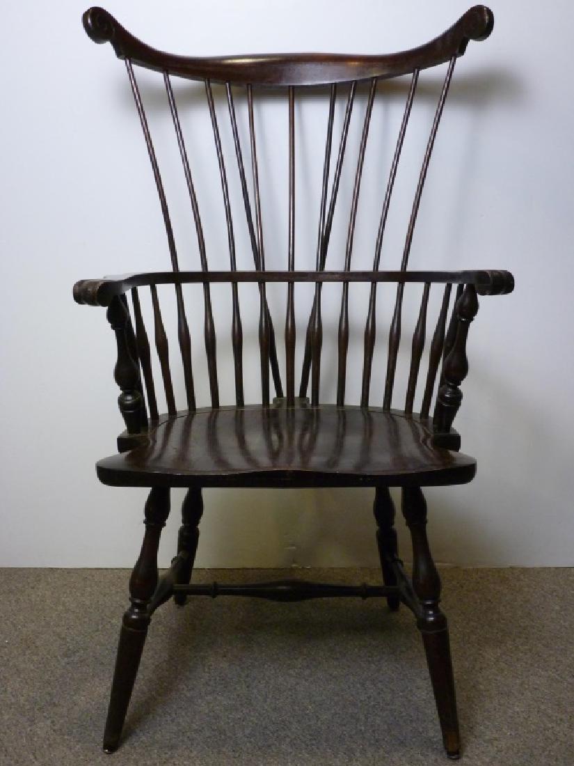 Hale Colonial Windsor Chair: Hale Furniture Co. Arlington, Vt. 42h x 24w x 19.5d inches. #HaleColonialWindsorChair