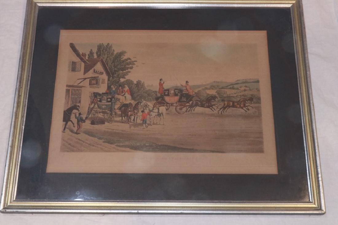 Engraving A London Mall and Stage Coach: Original engraving with water color added This is not a litho but late 1800's 24.5w x 19.75h inches. #ArtEngraving
