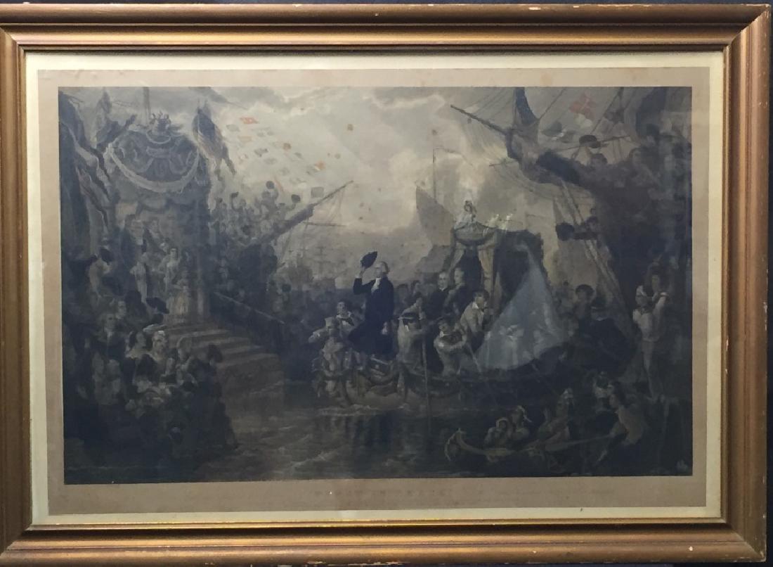Engraving "First in Peace" George Washington: Engraved by John McRae. 1867, After a painting by Henry Brueckner. The Engraving measuring 23.5” x 37” Below the engraving: "To the people of America of "First in Peace" from the original painting