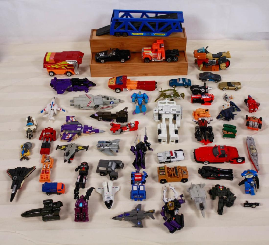 1980's Transformer & Gobots Toys & Parts: Including Hasbro, Bandai & Takara. Approx. 50 pieces total. #transformers #hasbro #bandair #takara #gobots #vintagetoys