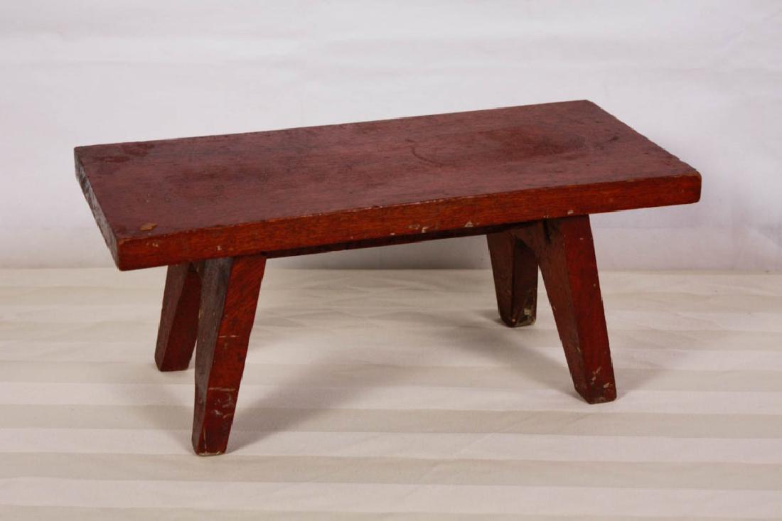 Small Wood Footstool: 6.75 H x 16 W x 7.5 D inches. #footstool