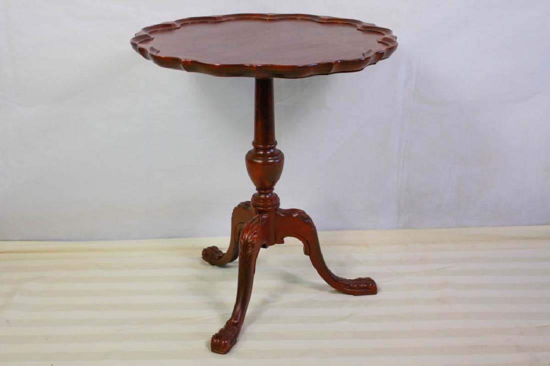 Pie Crust Side Table: 38 H x 24 D inches. #piecrusttable #sidetable