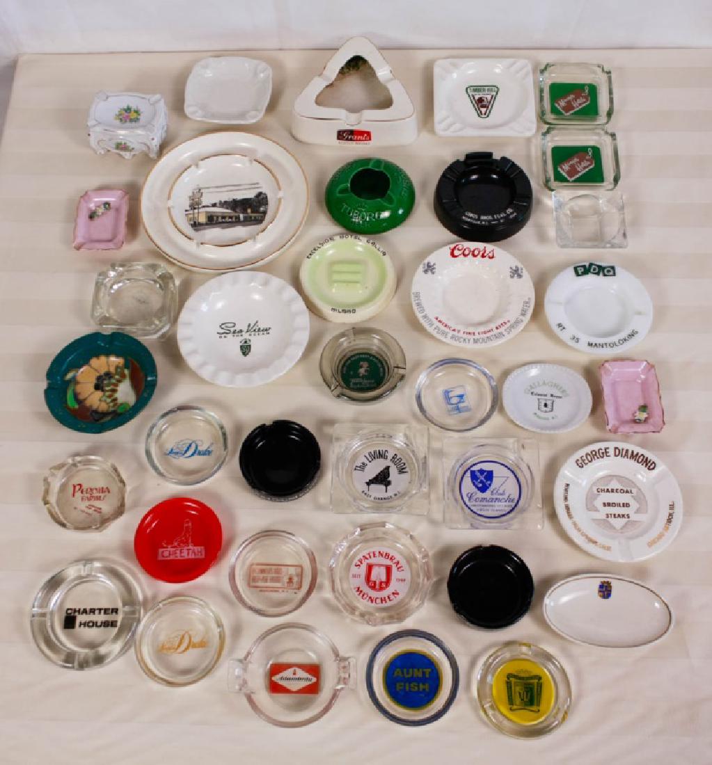 Vintage Ash Trays European & American (37): Including Whiskey, Beer, Hotel and Business advertising. #whiskey #beer #ashtrays #American #European #vintage