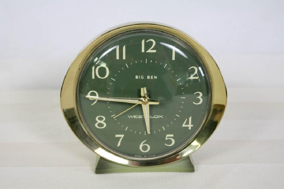 WestClox Big Ben Alarm Clock: Made in USA. 5 H x 5 W x 2 D inches. Wind up clock works and alarm works. #vintageclock #alarmclock #westclox #bigben