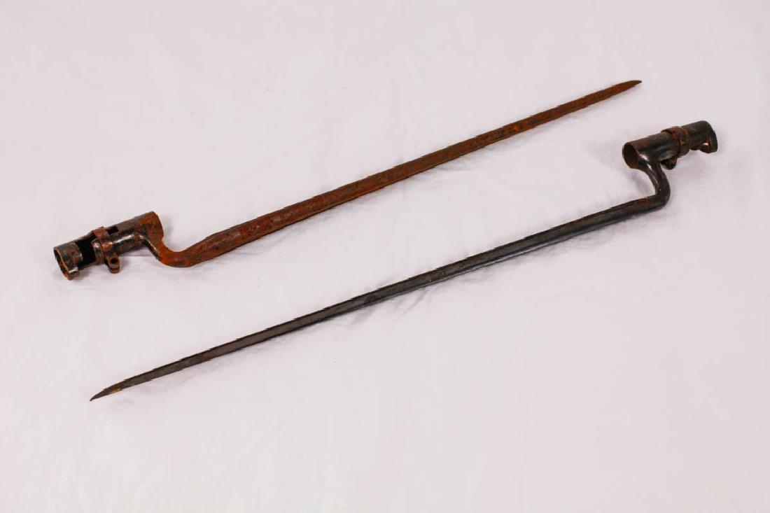 457 Trap Door Springfield Bayonets (2): Marked: "US". 21 long inches. No scabbard. #Bayonet #USArmy