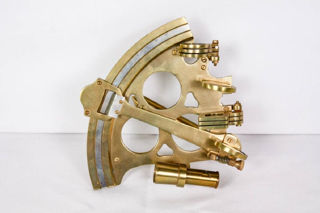 Brass Sextant, Reproduction: 7h x 7w inches. #Sextant #Nautical #Brass