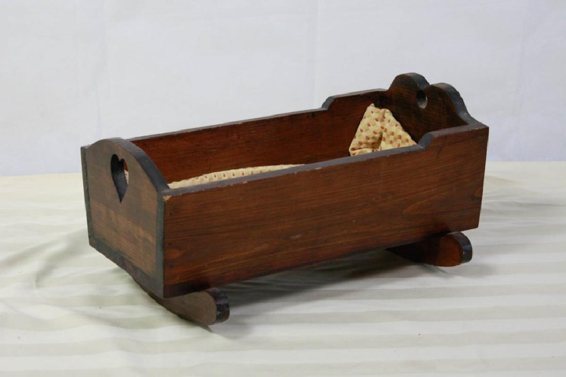 vintage doll cradle