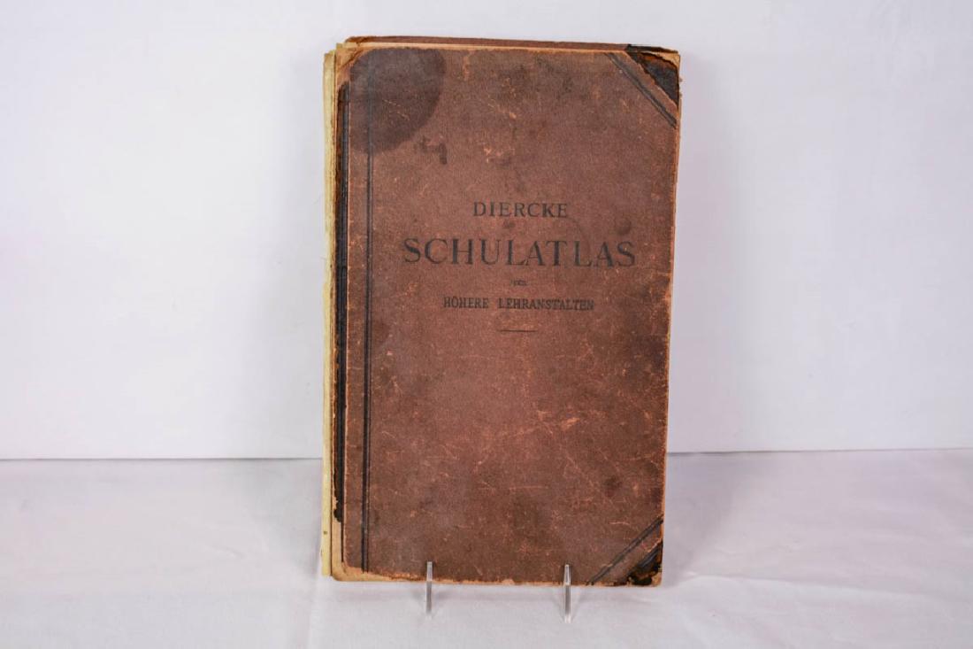 German Atlas - Diercke Schulatlas: Diercke Schulatlas für Höhere Lehranstalten translates to Diercke school atlas of Higher Educational Institutions. 14h x 9w inches. #GermanAtlas #VintageBooks