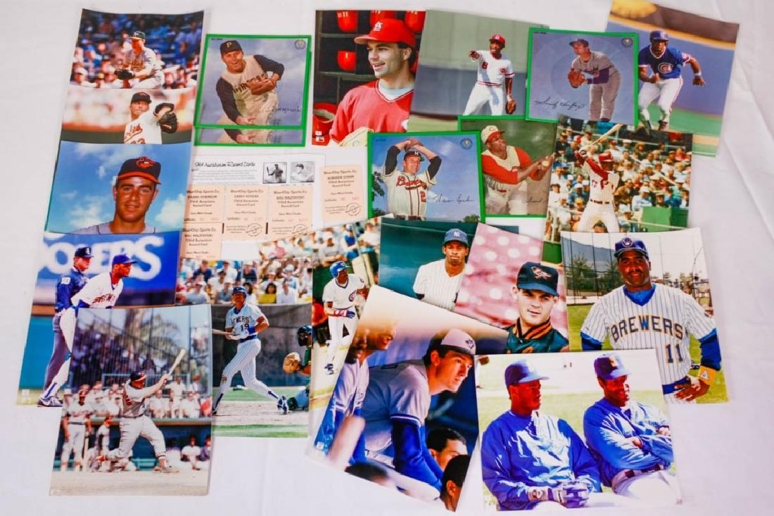 Baseball Ephemera & Photos: 29 pieces including (5) 33 1/3 RPMS Sports Records, (16) photos & (5) Blue Chip Sports Co. 1964 Auravision Record Cards. #Orioles #Baseball #VintageBaseball #Phillies #Brewers #ChicagoCubs
