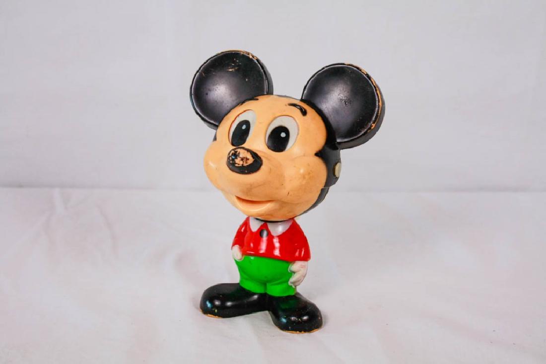 Mickey Mouse Pull-String Toy, Walt Disney Prod.: Marked "Walt Disney Productions" Mattel Inc. 1976 Hong Kong. 7h inches. Working condition. Some wear. #WaltDisneyProductions #MickeyMouse #Mattel #VintageToys