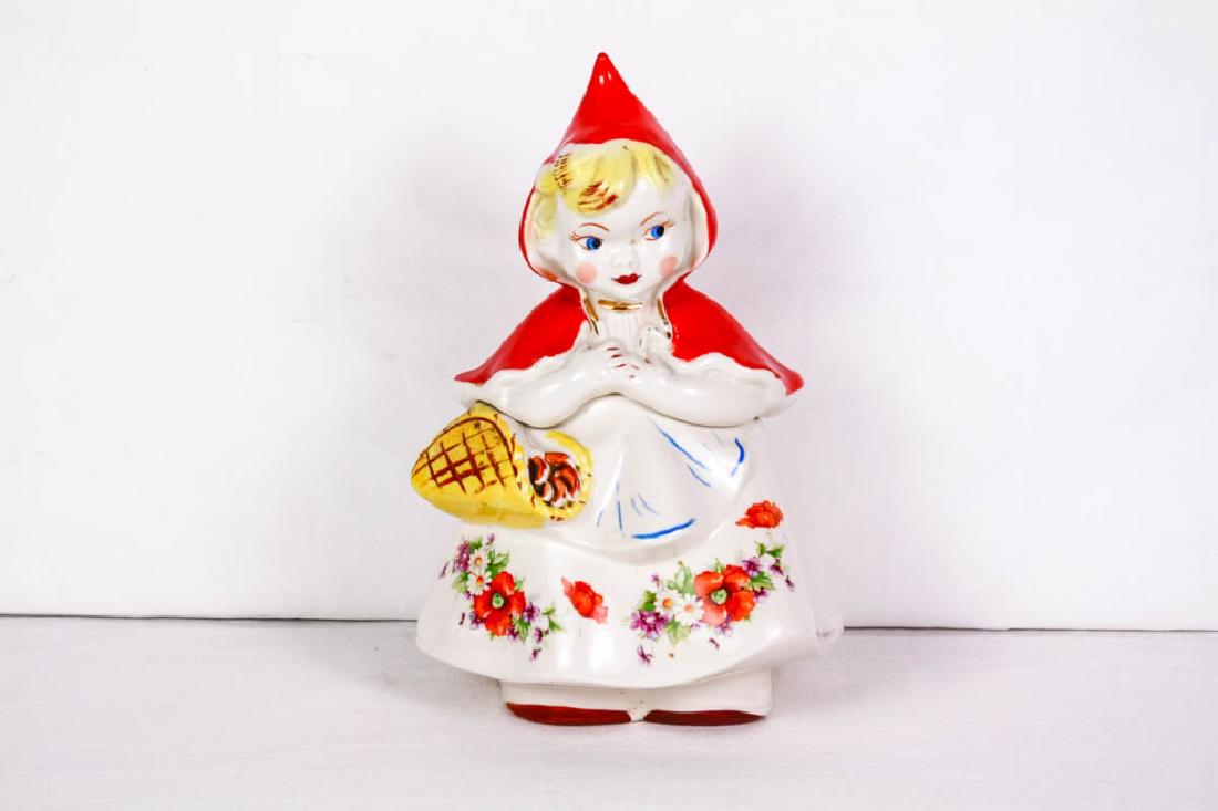 Hull Home Little Red Riding Hood Cookie Jar: 12.5h inches. #Hull #LittleRedRidingHood #CookieJar