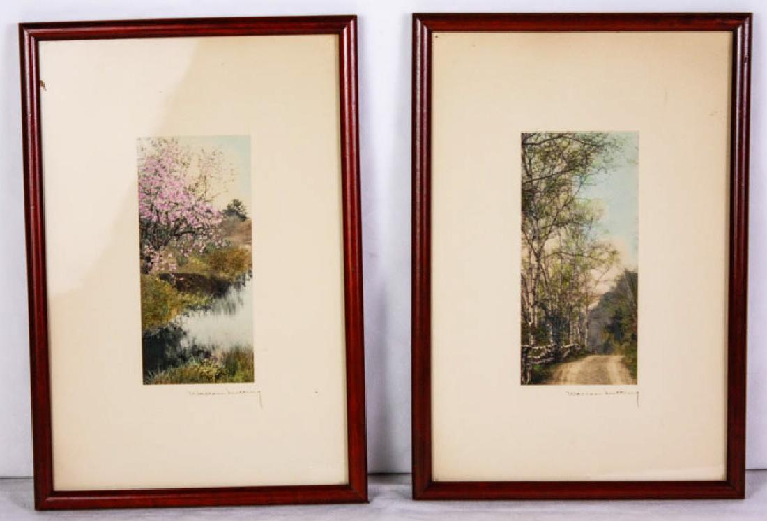 Wallace Nutting, Pair of Spring Prints: 12.75h x 8.75w inches. #WallaceNutting