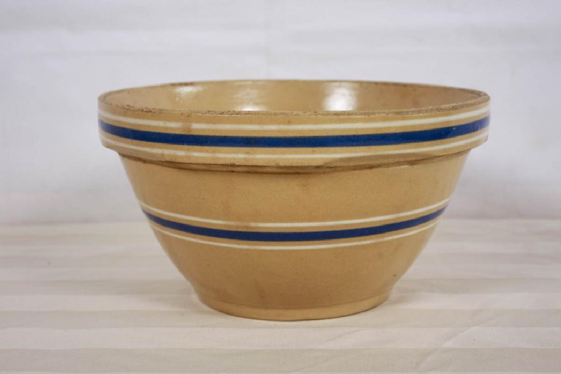 Yellow Ware Mixing Bowl: 6 H x 11.5 W inches. #mixingbowl #kitchenware #yellowware #VintageKitchen