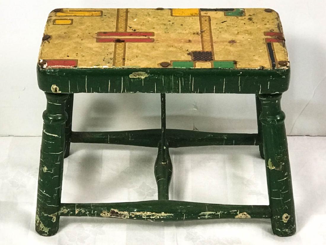 Vintage Linoleum Top Step Stool: 10.5h x 14.5w inches. #VintageFurniture
