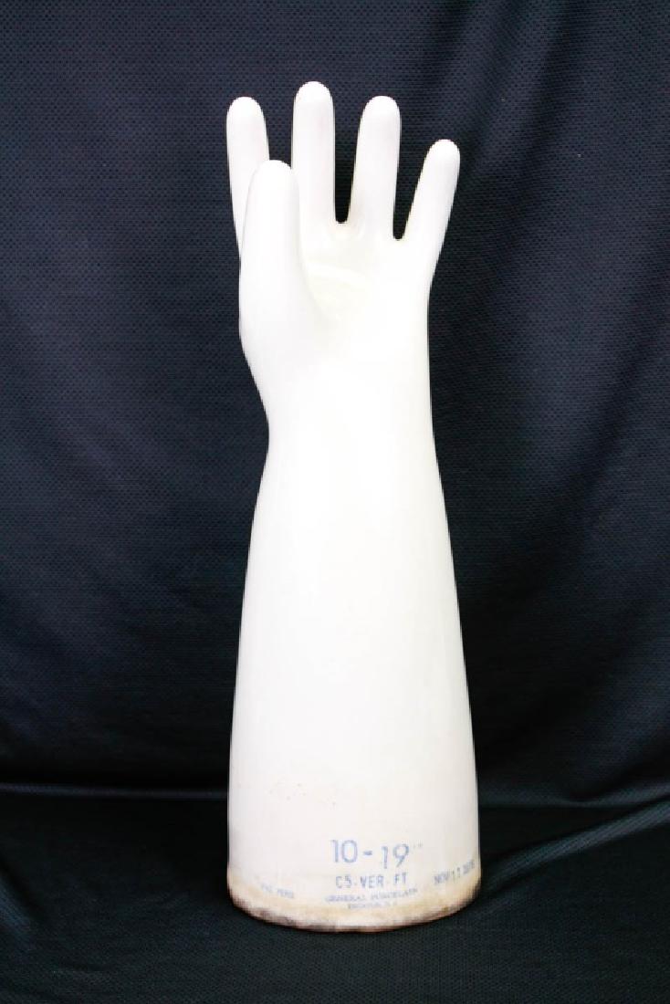 Vintage Porcelain Glove Form: Marked General Porcelain, Trenton, NJ, 10-19", C5-VER-FT, Pat. Pend, Nov. 11 1976. 19h inches. Good condition, minor wear to bottom. #Porcelain #GloveForn #TrentonNJ