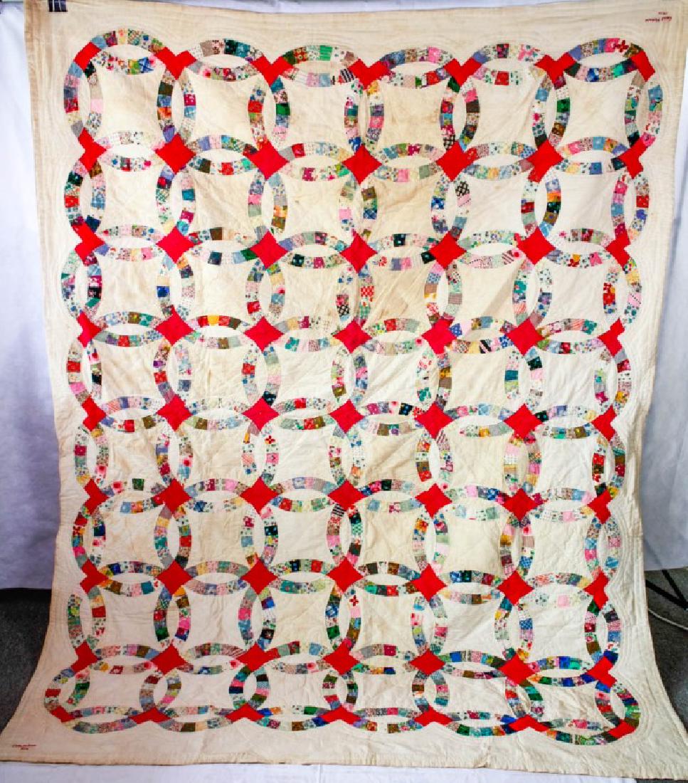 Double Wedding Ring Signed & Dated 1974 (1 of 4)