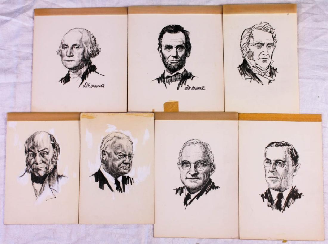 Original Presidential Portraits by Milt Hammer (7) (1 of 5)