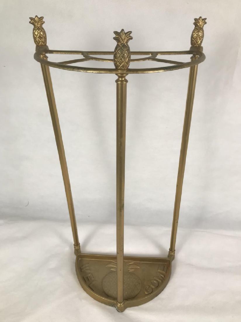 Umbrella Stand Brass: 24h x 12 w x 6d inches.
