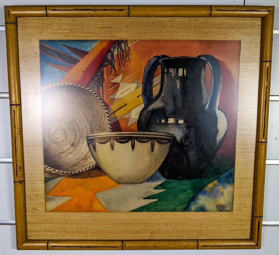 Dorothy Stewart Dillon, Still Life: Signed Dorothy Stewart Dillon lower right. Dated 1934. 22h x 23w inches. #VintageArtwork