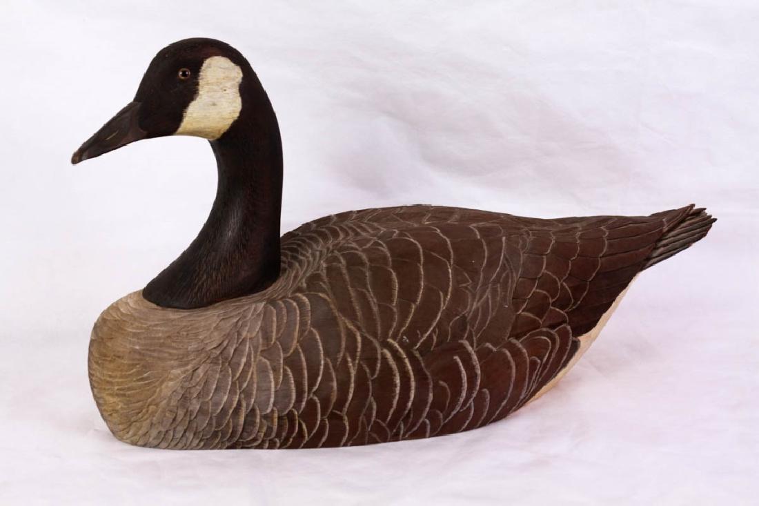 Wood Carved Canada Goose Decoy (1 of 5)