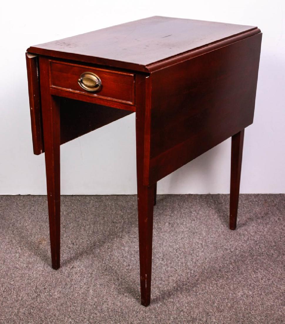 Hepplewhite Style Drop Leaf Side Table (1 of 7)