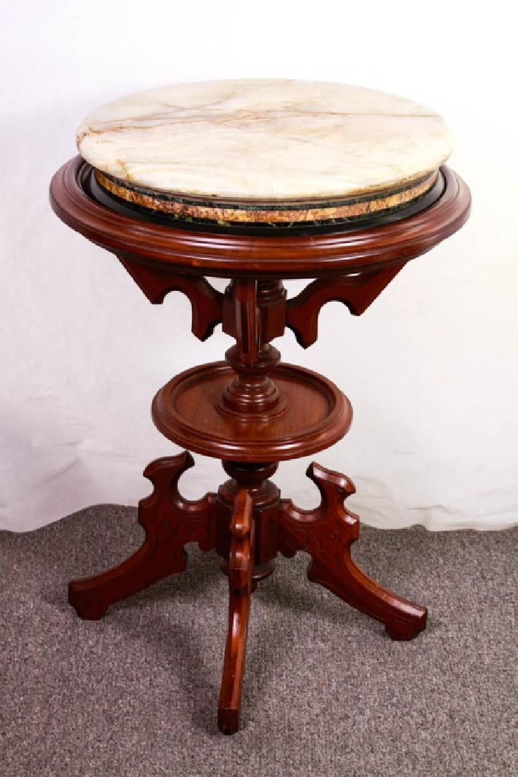 Victorian Marble Top Games Table (1 of 4)