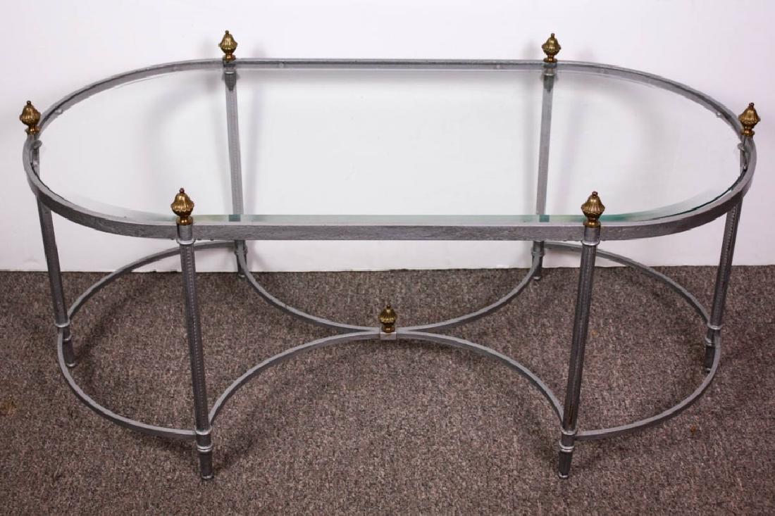 Labarge Brass & Glass Top Coffee Table (1 of 3)