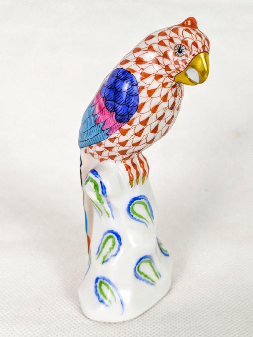 Herend Fishnet Hand Painted Parrot: Marked Herend Hvngary, hand painted.4.25h inches. #Herend
