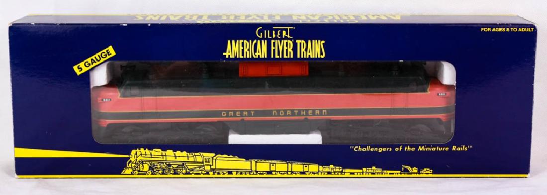 Gilbert Am. Flyer Great Northern Electric 48038: S Gauge. 6-48038, 2004. Maintenance free can motor, trainsounds sound system with engine revving, horn, bell brakes and crew dialogue, die-cast metal trucks, metal frame, sound activation button inclu