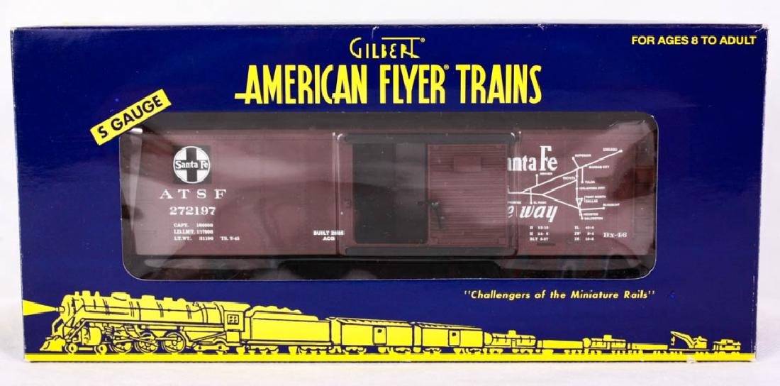 Gilbert American Flyer Santa Fe Boxcar 48358: S Gauge. 6-48358, 2004. Die-cast metal trucks, metal frame. Mint in box. #Gilbert #AmericanFlyer #Lionel
