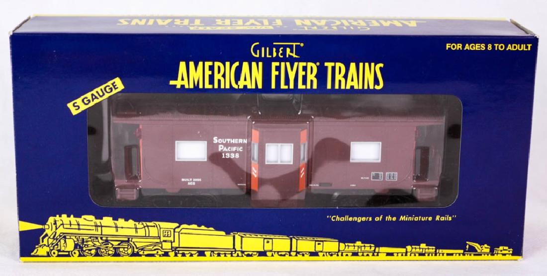 Gilbert AF Southern Bay Window Caboose 48728: S Gauge. 6-48728, 2004. Die-cast metal trucks, stamped metal frame, interior lighting. Mint in box. #Gilbert #AmericanFlyer #Lionel