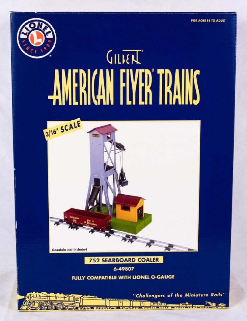 Gilbert American Flyer #752 Searboard Coaler 49807: S Gauge. 6-49807, 2001. Stamped metal construction throughout, operational bucket lowers, opens, closes and raises for coal retrieval. Mint in box. #Gilbert #AmericanFlyer #Lionel