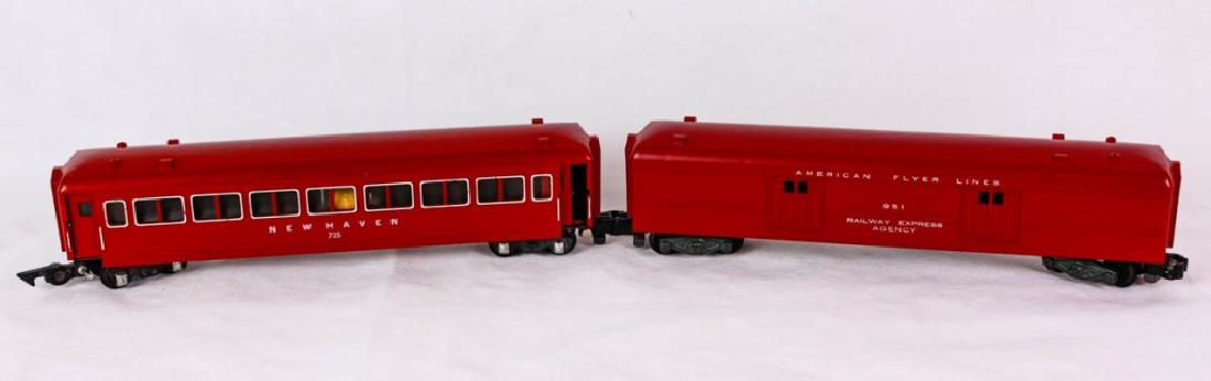A/F New Haven 735 & Railway Express Agency 951: Including American Flyer Lines 951 Railway Express Agency car, marked American Flyer & New Haven 735. #AmericanFlyer #NewHaven735 #ExpressAgency951