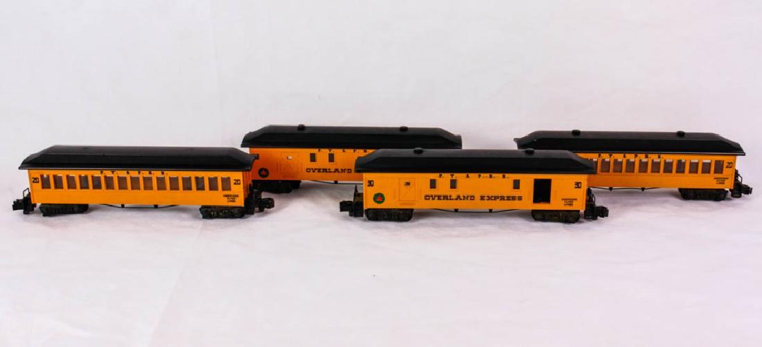 Am. Flyer 24720 & 24730 Coach & Baggage Cars (4): 4 pieces total including (2) Overland Express F.Y. & P.R.R. 30 cars; (2) F.Y. & P.R.R. 20 cars. #AmericanFlyer #Gilbert
